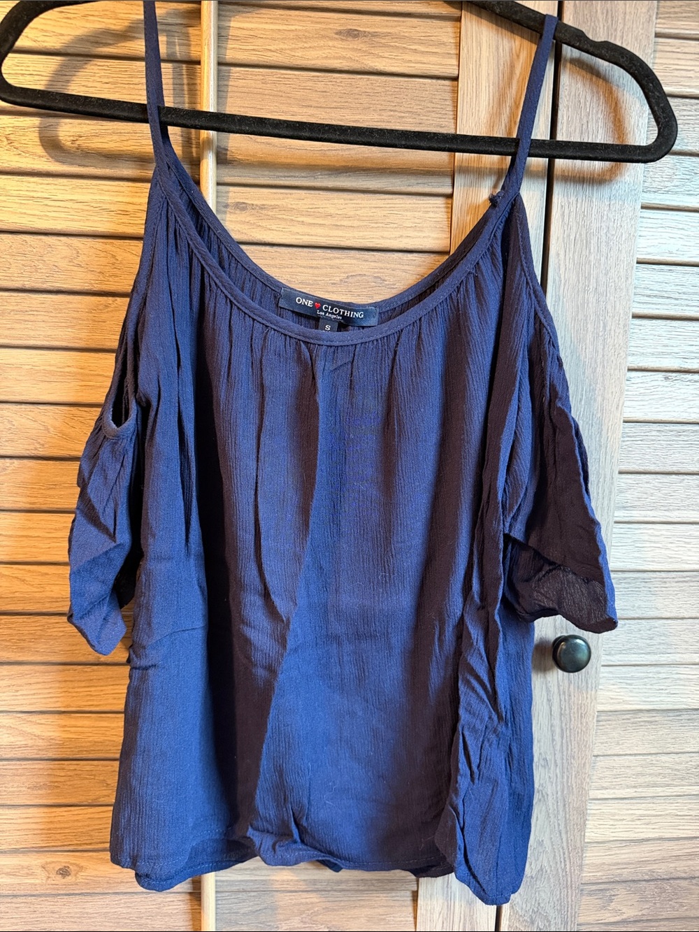 Cold-shoulder camisole with spaghetti straps